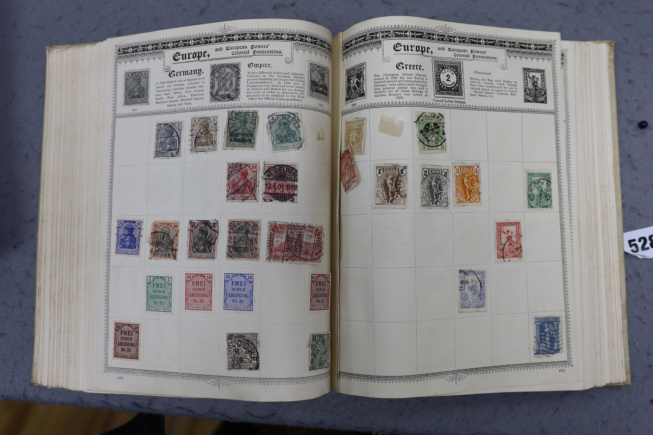 Stamps: Great Britain and British Commonwealth in four albums, with 3x 1penny black used, 1891 £1 green used, 1penny Mulready used, plus Gibraltar, India, Australian, and United States